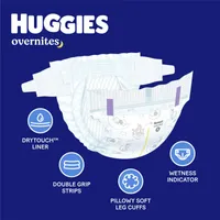 Huggies Overnites Nighttime Baby Diapers, Size 3, 24 Ct