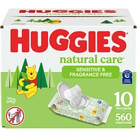 Huggies Natural Care Sensitive Baby Wipes, Unscented