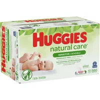 Huggies Natural Care Sensitive Baby Wipes, Unscented