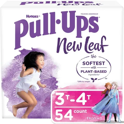 Pull-Ups New Leaf Girls' Potty Training Pants, 3T-4T, 54 Ct