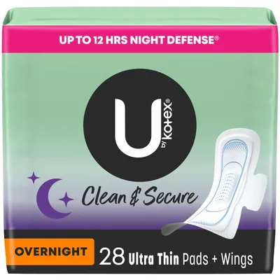 Security Ultra Thin Overnight Pads with Wings