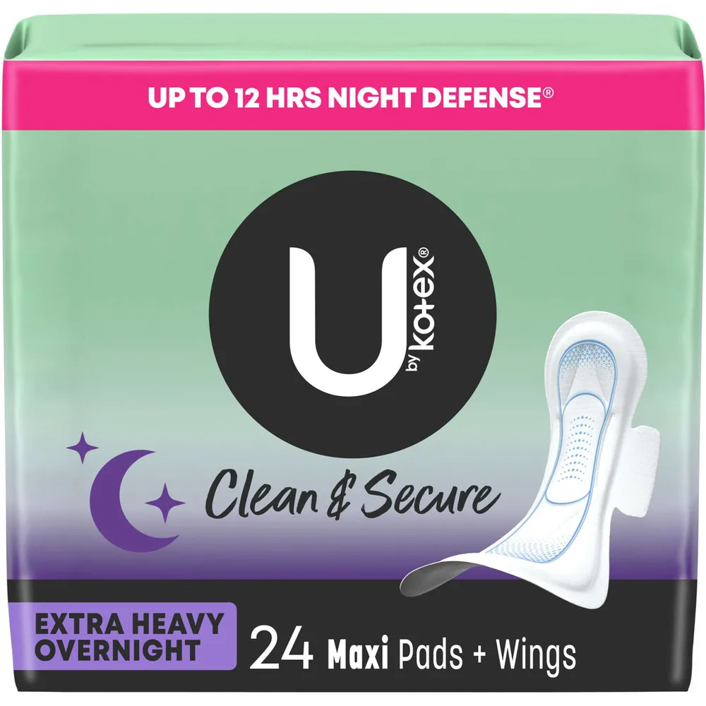 Always Maxi Overnight Pads with Wings, Size 5, Extra Heavy Overnight,  Unscented, 20 count - Price Rite