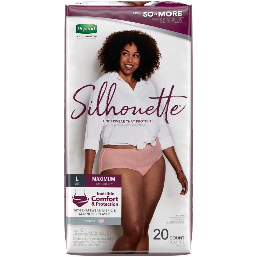 Depend Silhouette Incontinence Underwear for Women, Extra Large