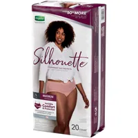 Depend Silhouette Adult Incontinence Underwear for Women, Maximum Absorbency, Large, Pink, 20 Count