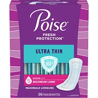 Poise Ultra Thin Postpartum Incontinence Pads, Moderate Absorbency, Regular Length, 36 Count 