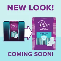 Poise Ultra Thin Postpartum Incontinence Pads with Wings, Light Absorbency, Regular Length, 66 Count