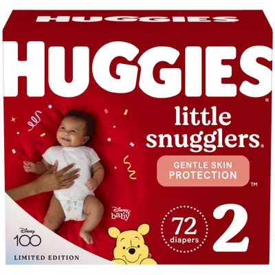 Huggies Little Snugglers Diapers, Size 2, 72 Count