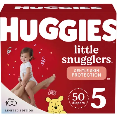 Huggies Little Snugglers Diapers, Size 5, 50 Count