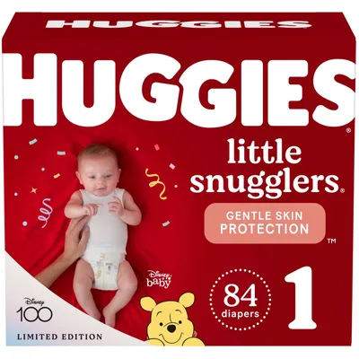 Huggies Little Snugglers Diapers, Size 1, 84 Count