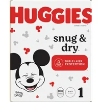 Huggies Snug & Dry Baby Diapers, Size 1, 108 Count