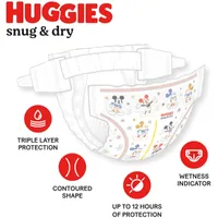 Huggies Snug & Dry Baby Diapers, Size 4, 76 Count