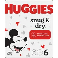 Huggies Snug & Dry Baby Diapers, Size 6, 54 Count