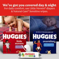 Huggies Overnites Nighttime Baby Diapers, Size 3, 58Count