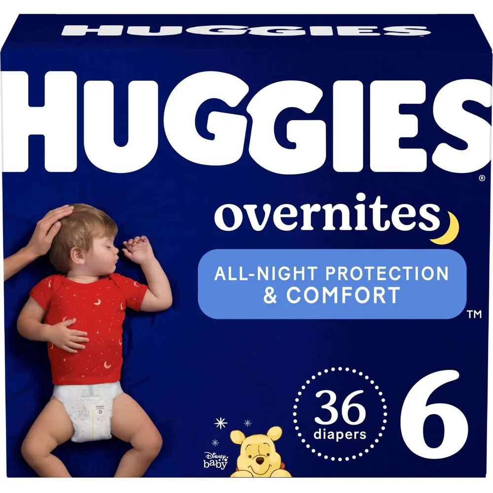  Huggies Size 6 Diapers, Little Snugglers Baby Diapers, Size 6  (35+ lbs), 44 Count : Baby