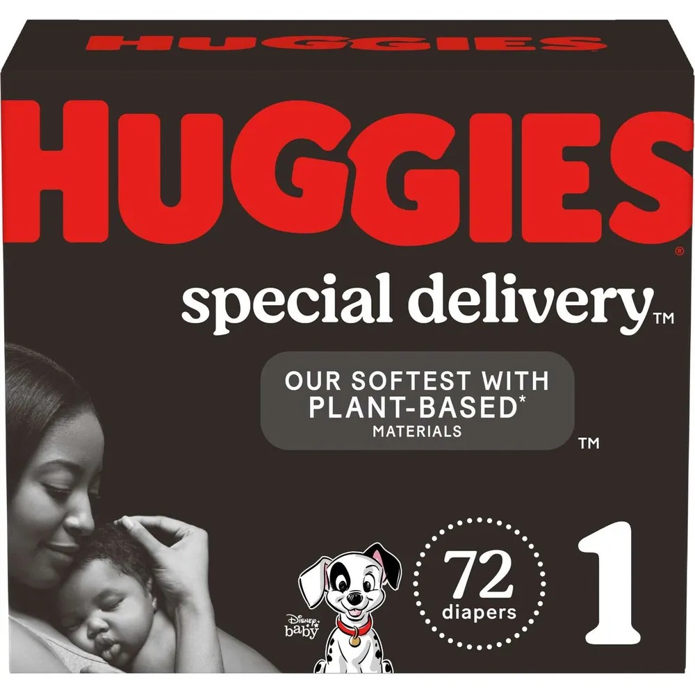 Huggies Special Delivery Hypoallergenic Baby Diapers, Size 1, 72 Count