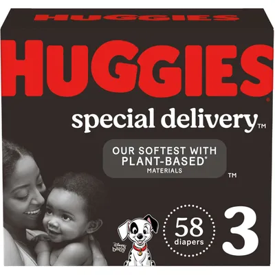 Huggies Special Delivery Hypoallergenic Baby Diapers, Size 3, 58 Count