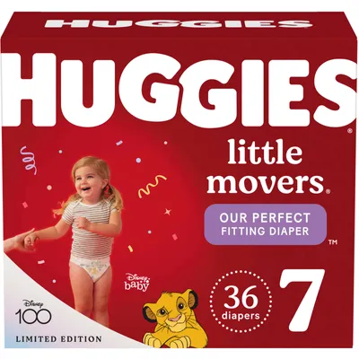 Little Movers Baby Diapers, Size 7