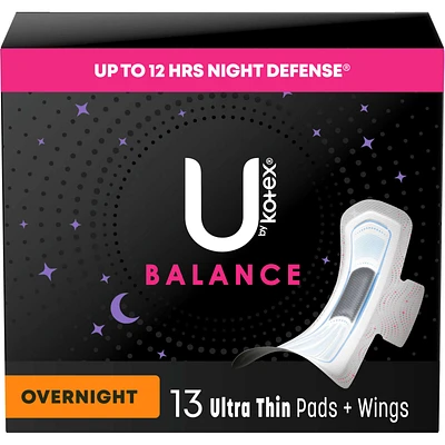 Ultra Thin Overnight Pads with Wings