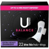 Ultra Thin Overnight Pads with Wings, Extra Heavy Absorbency