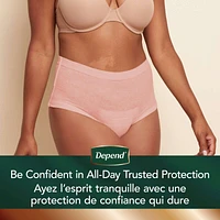 Depend Silhouette Adult Incontinence and Postpartum Underwear for Women, Large, Maximum Absorbency, Pink