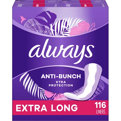 Anti-Bunch Xtra Protection Daily Liners Extra Long Unscented