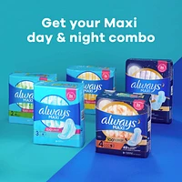 Maxi Overnight Pads with Wings, Size 4, Overnight, Unscented