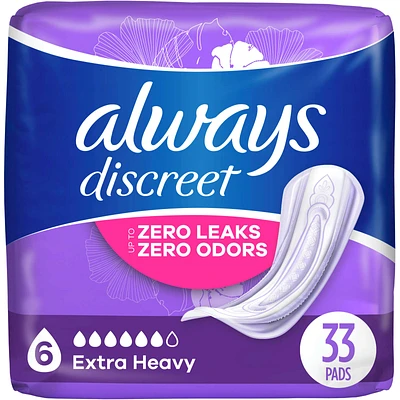 Adult Incontinence Pads for Women, Extra Heavy Absorbency, Regular Length, Postpartum Pads, 33 CT