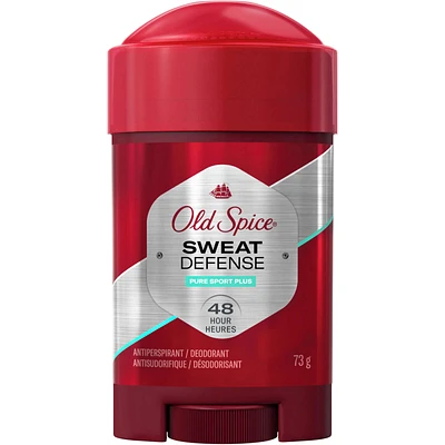 Old Spice Hardest Working Pure Sport Plus Sweat Defense Invisible Solid Anti-Perspirant & Deodorant for Men, 73 grams