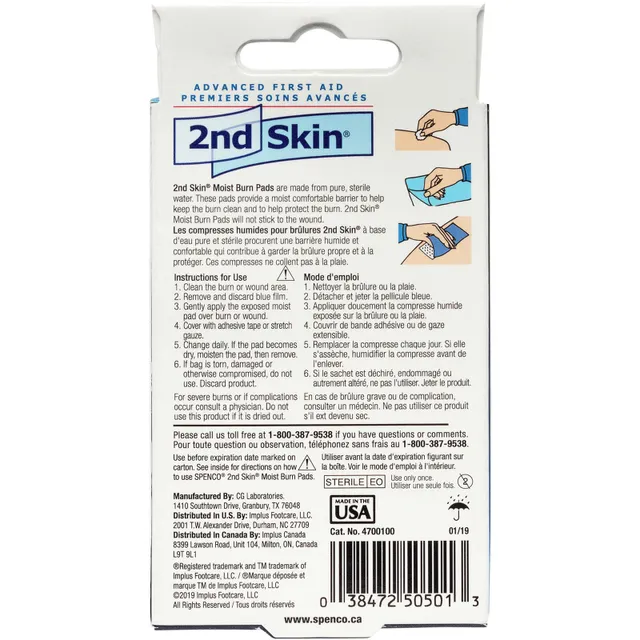 2ND SKIN BURN PADS MEDIUM/4'S, 46% OFF