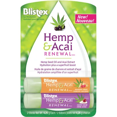 Blistex Lip Moisturizer Hemp Acai 2PK