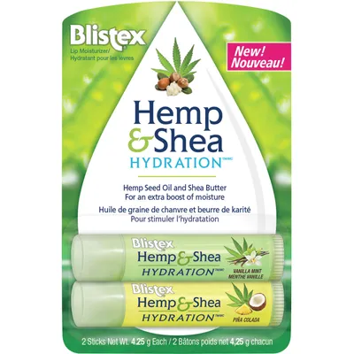 Blistex Lip Moisturizer Hemp Shea 2pk