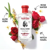 Rose Petal Alcohol-Free Witch Hazel Face Toner with Aloe Vera