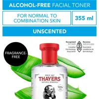 Unscented Alcohol-Free Witch Hazel Face Toner with Aloe Vera