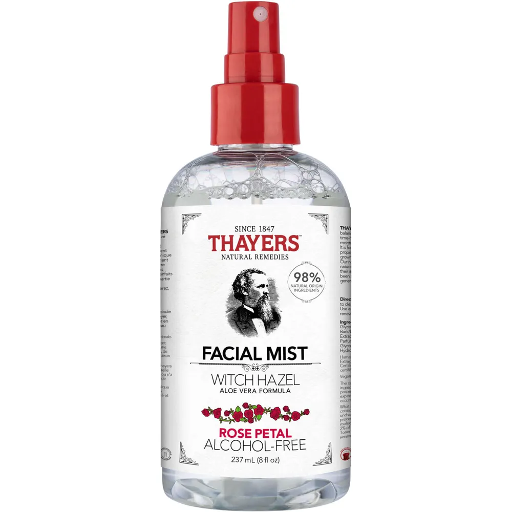 Rose Petal Alcohol-Free Witch Hazel Face Mist with Aloe Vera