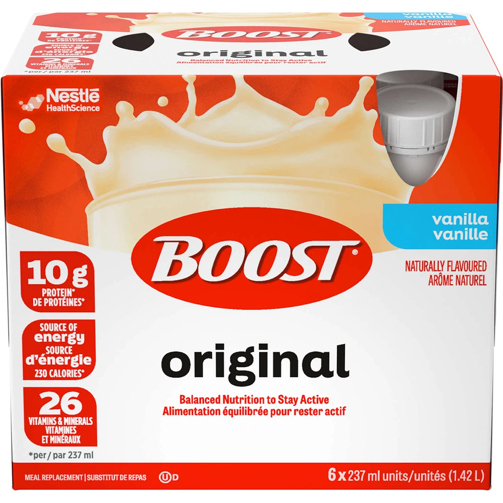 Original Vanilla Meal Replacement Drink, Pack of 6, 6 x 237 ml