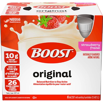 Original Strawberry Meal Replacement Drink, Pack of 6, 6 x 237 ml