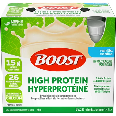 High Protein Vanilla Meal Replacement Drink, Pack of 6, 6 x 237 ml