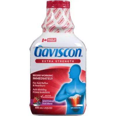 Gaviscon Extra Strength Liquid Soothing Fruit Blend