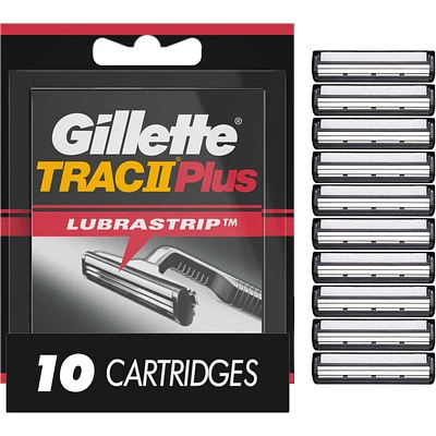 Gillette Trac II Men's Razor Blades, 10 Refills