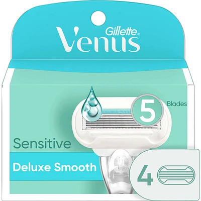 Gillette Venus Extra Smooth Sensitive Women's Blades, 4 Refills