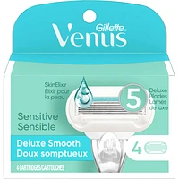 Gillette Venus Extra Smooth Sensitive Women's Blades, 4 Refills