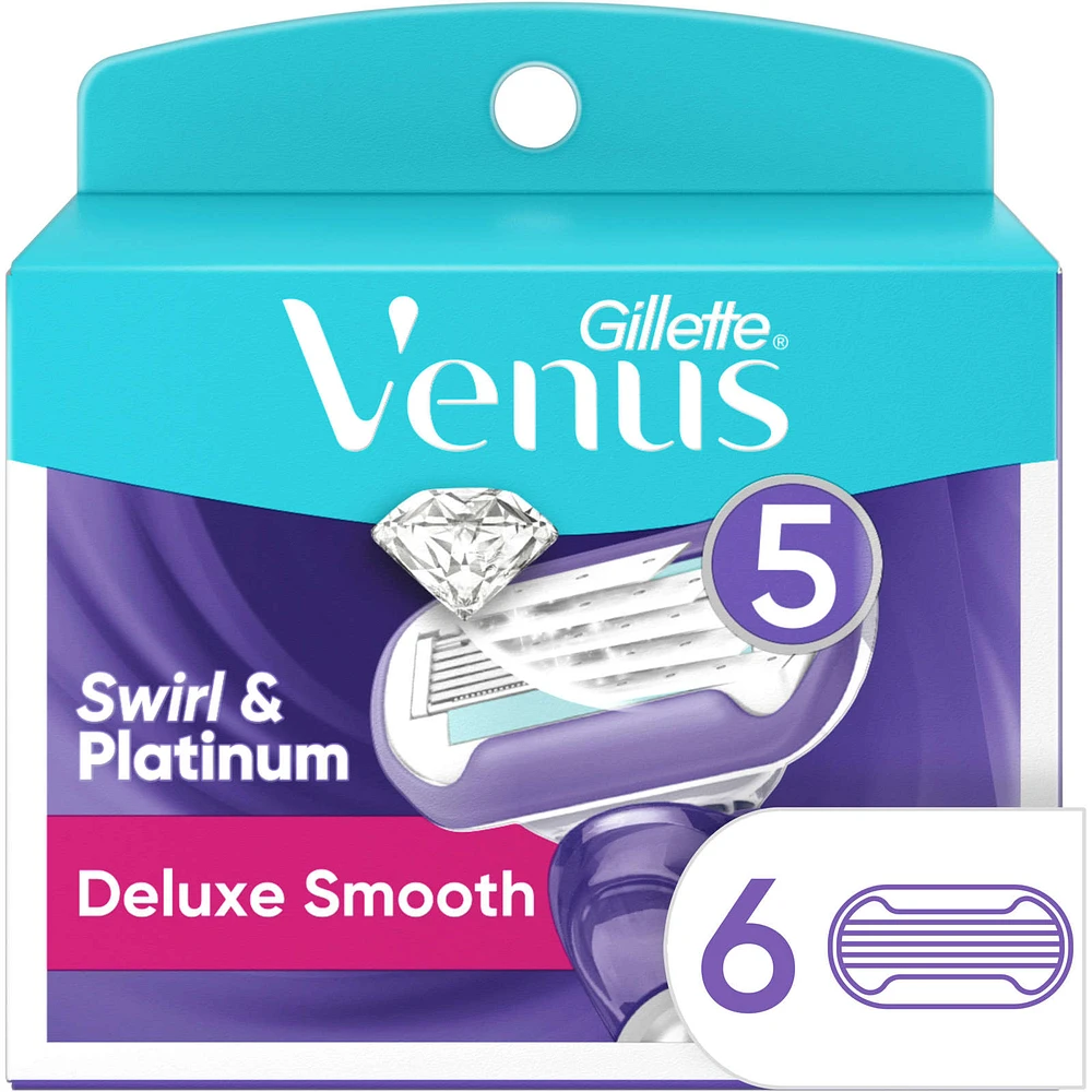 Gillette Venus Swirl  Women's Razor Blade Refills, 6 Refills