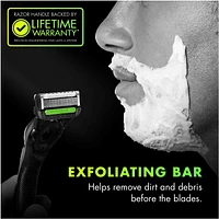 GilletteLabs with Exfoliating Bar Razor for Men - 1 Handle, 1 Razor Blade Refill