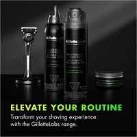 GilletteLabs with Exfoliating Bar by Gillette Razor for Men - 1 Razor, 1 Shave Gel, Includes Premium Magnetic Stand