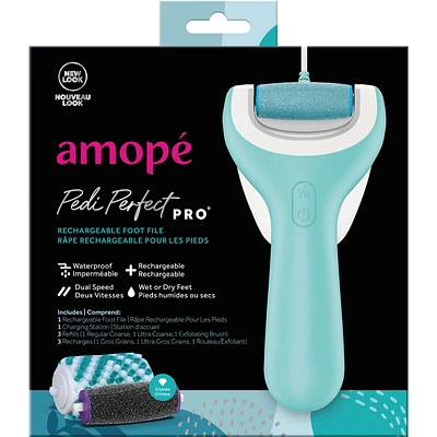 Amope® Pedi Perfect™ Pro Rechargeable Foot File