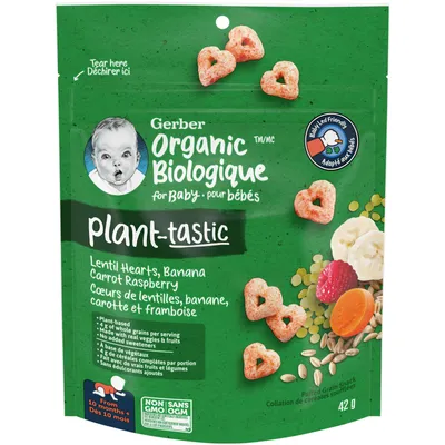 Plant-Tastic Organic Puffed Grain Snack Pouch