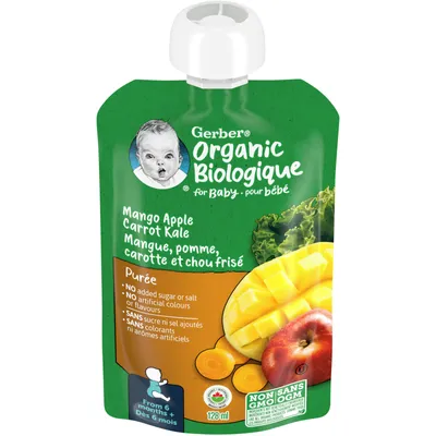 Organic Purée Mango Apple Carrot Kale Baby Food