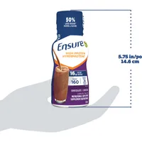 Ensure High Protein 16 g of protein, ready-to-drink nutritional supplement, Chocolate, 6 x 235 mL