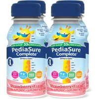 PediaSure Complete® Reduced Sugar, Nutritional Supplement, 4 x 235 mL, Strawberry