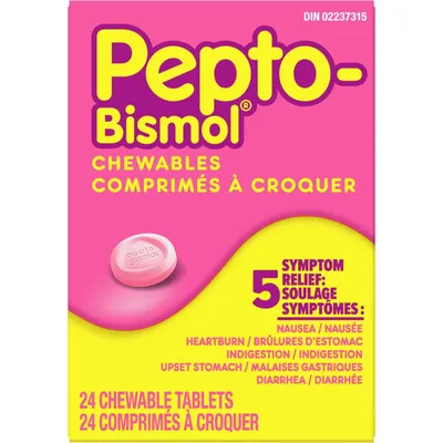 Pepto Bismol Chewable Tablets  24 ct